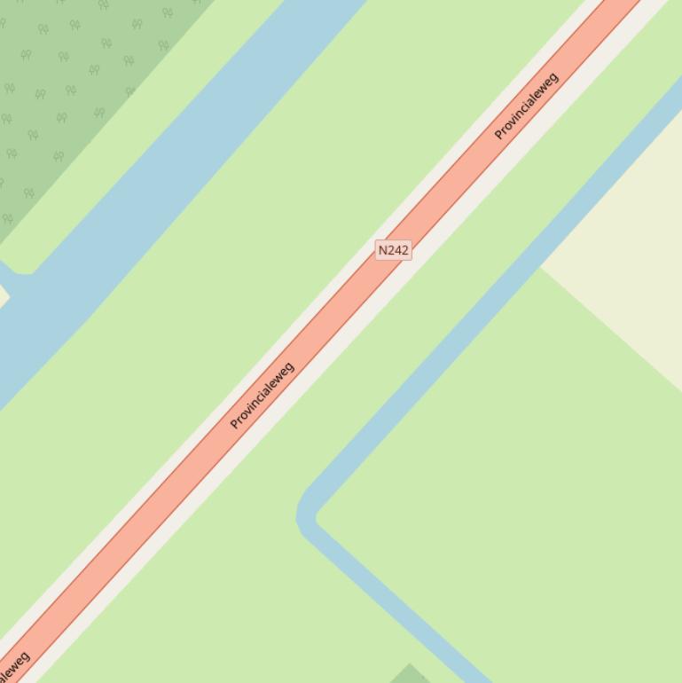 Kaart van de Provincialeweg.