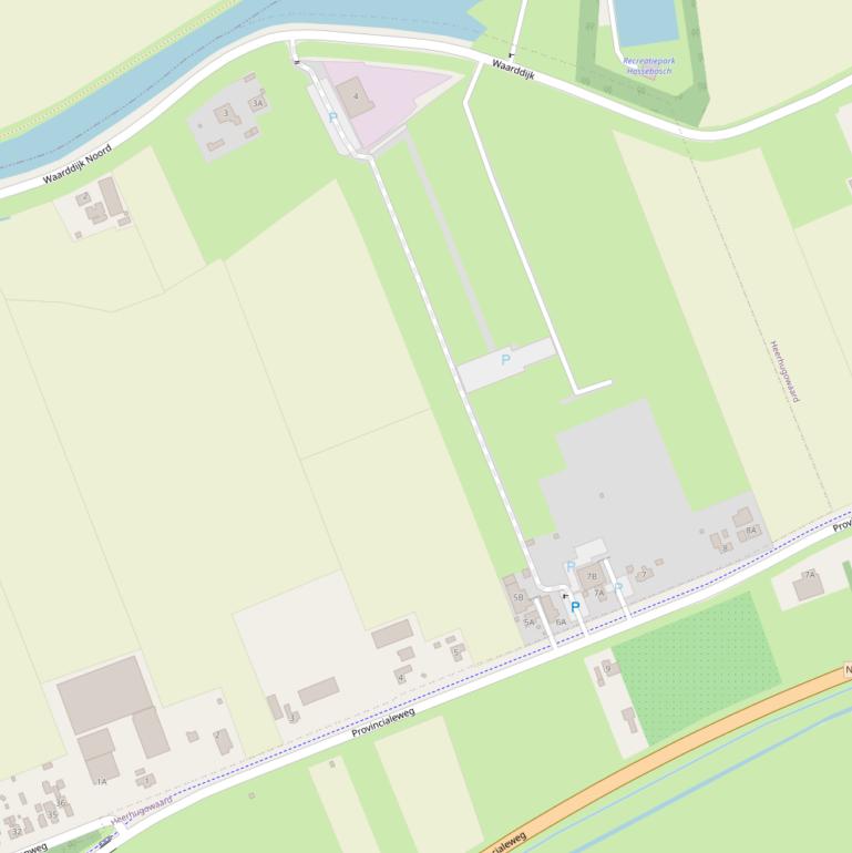 Kaart van de Provincialeweg.