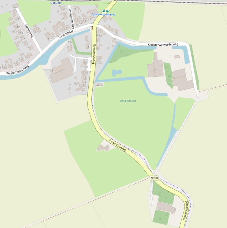 Kaart van de Provincialeweg.