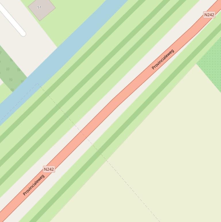 Kaart van de Provincialeweg.