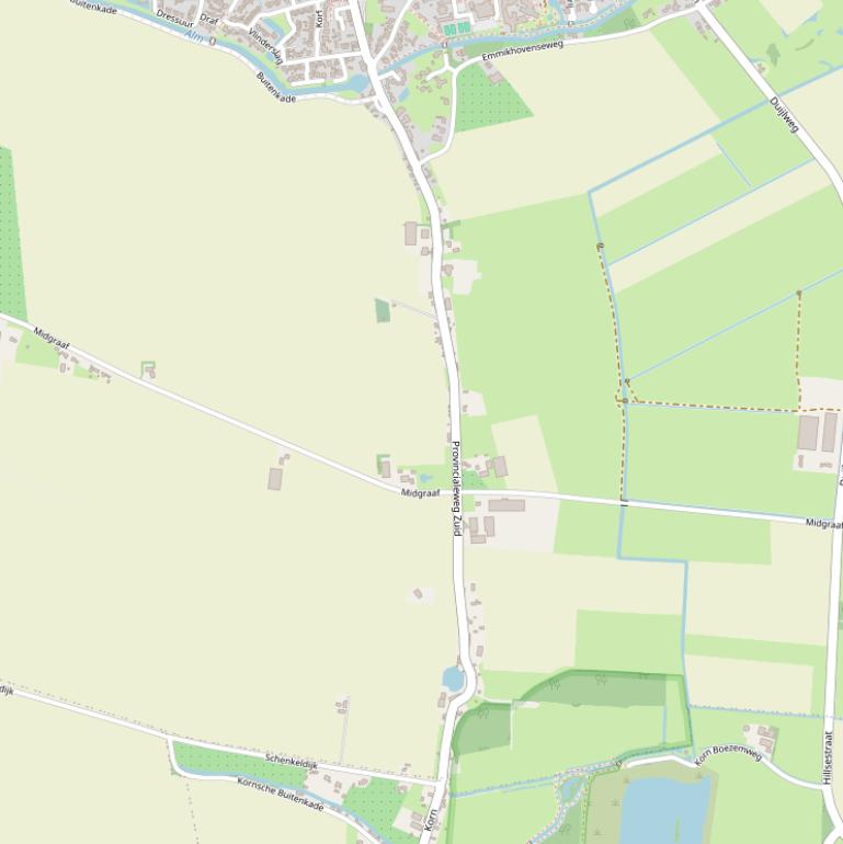 Kaart van  Provincialeweg Zuid.