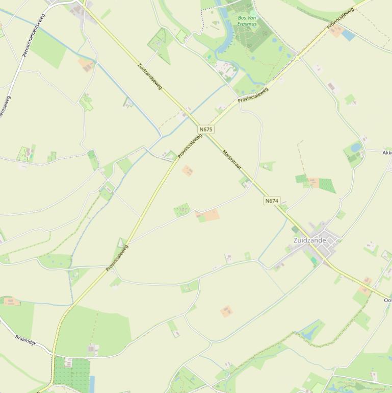 Kaart van de Provincialeweg.