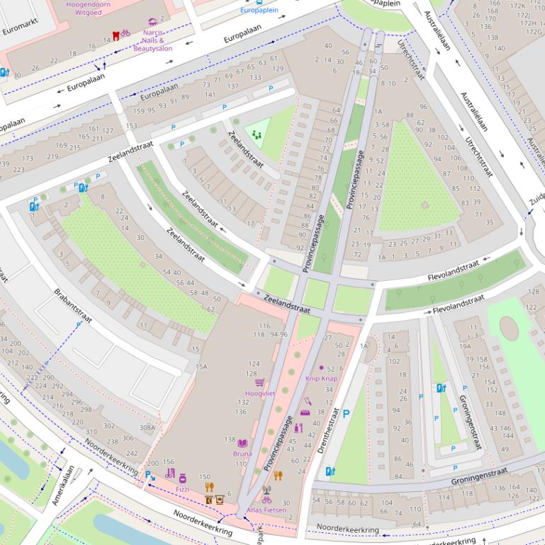 Kaart van  Provinciepassage.