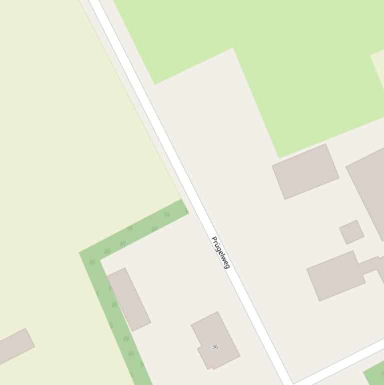 Kaart van de Prügelweg.