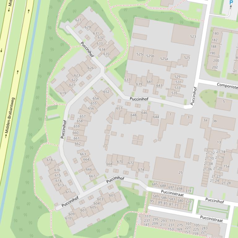 Kaart van de Puccinihof.