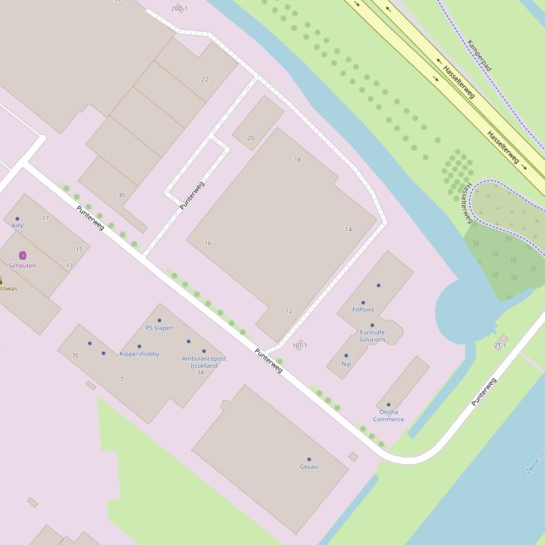 Kaart van de Punterweg.