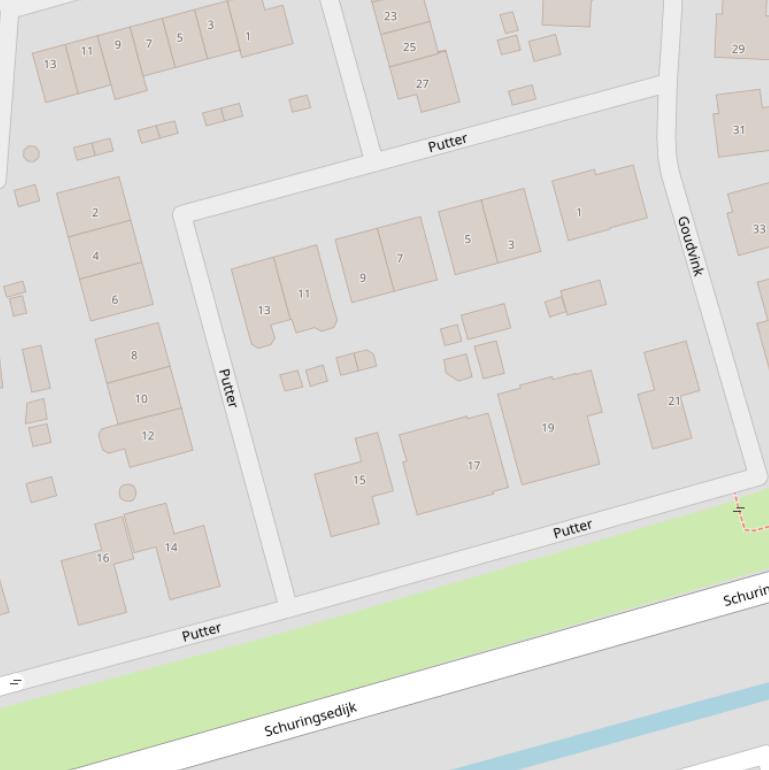 Kaart van  Putter.
