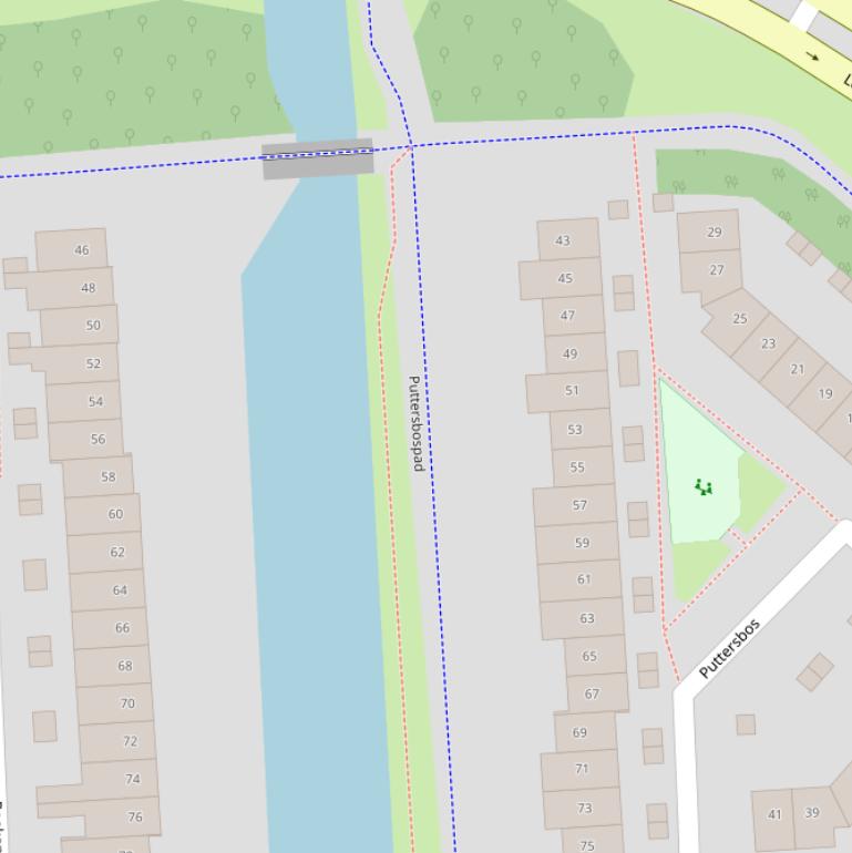 Kaart van het Puttersbospad.