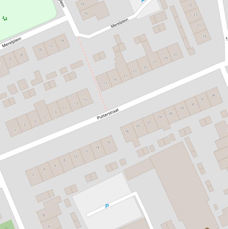 Kaart van de Putterstraat.