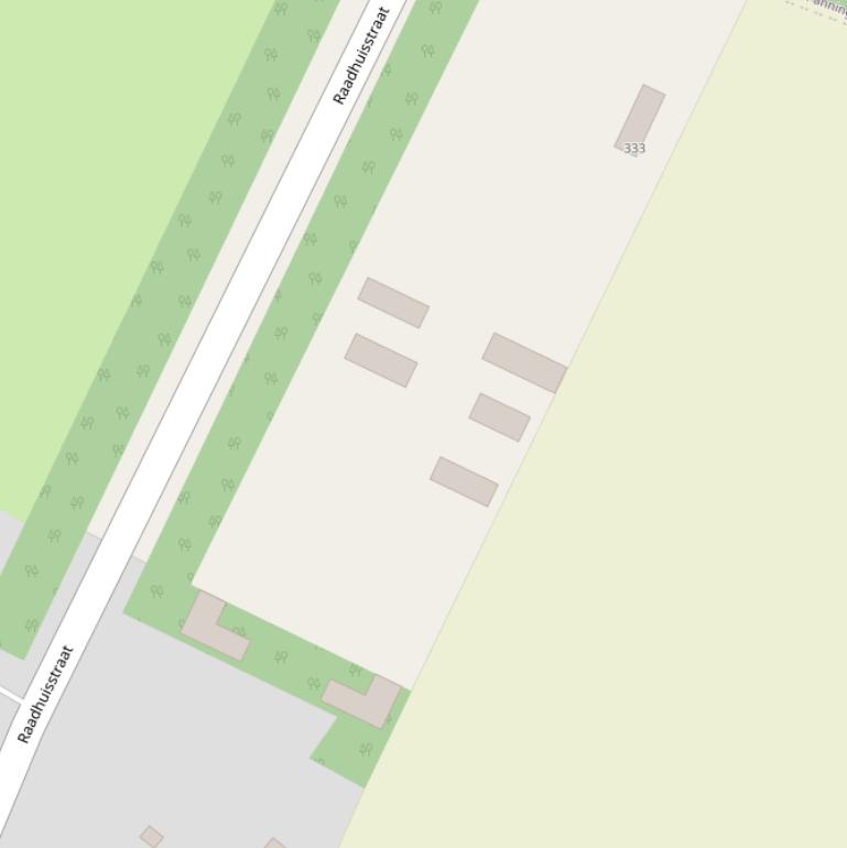 Kaart van de Raadhuisstraat.