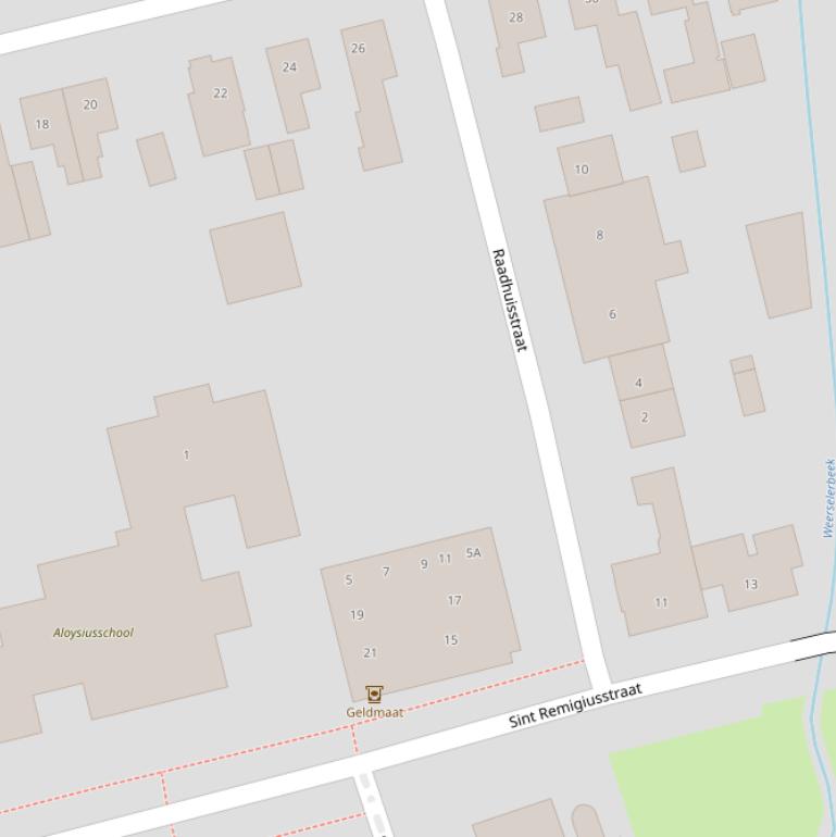 Kaart van de Raadhuisstraat.