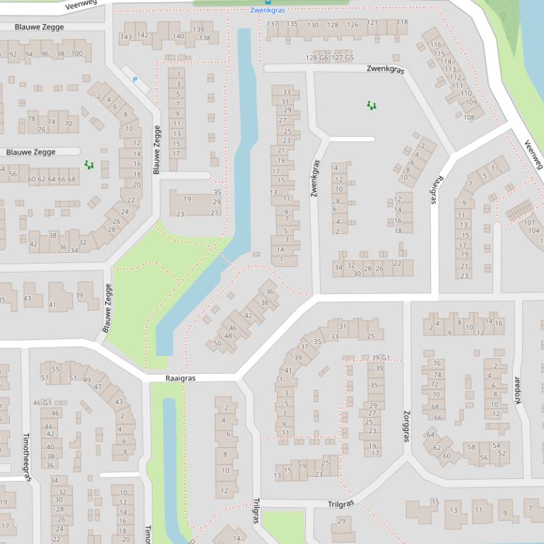 Kaart van  Raaigras.