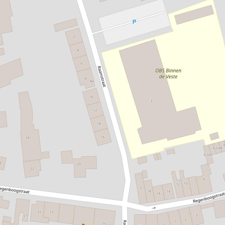 Kaart van de Raamstraat.