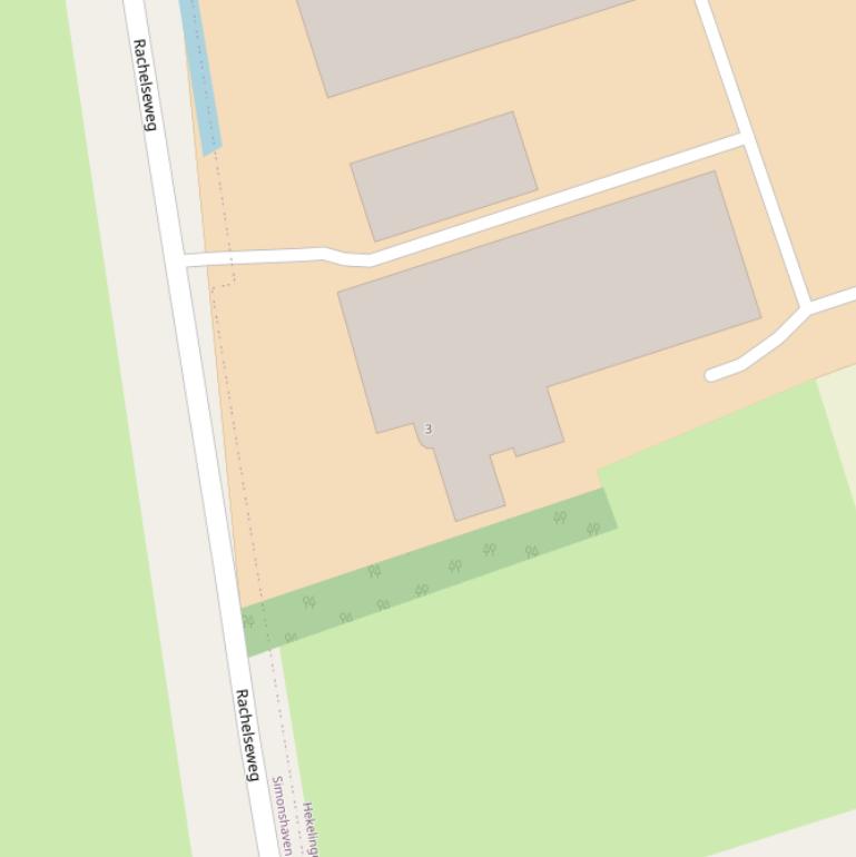 Kaart van de Rachelseweg.