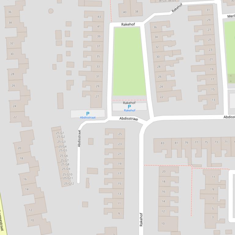 Kaart van de Rakehof.