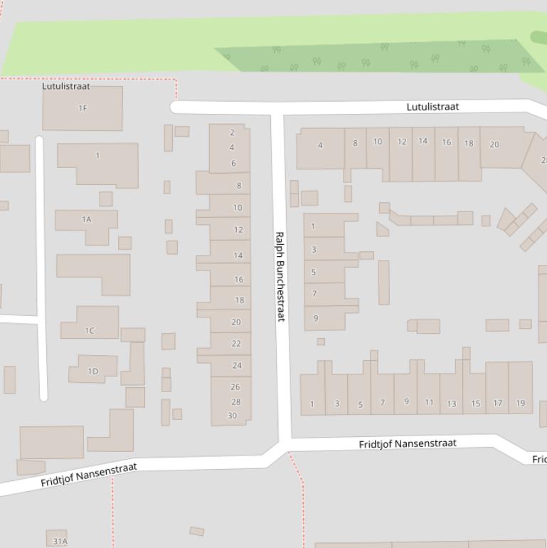 Kaart van de Ralph Bunchestraat.