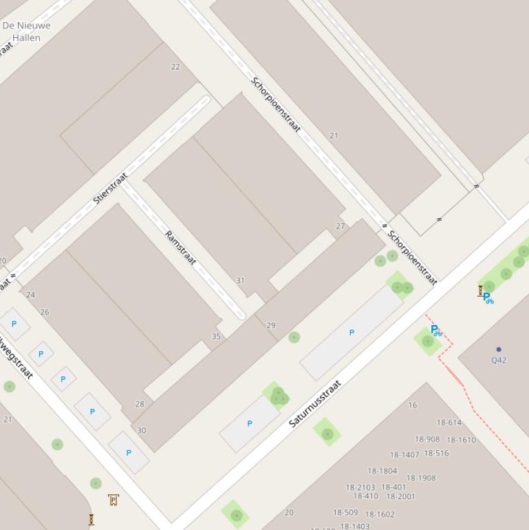 Kaart van de Ramstraat.