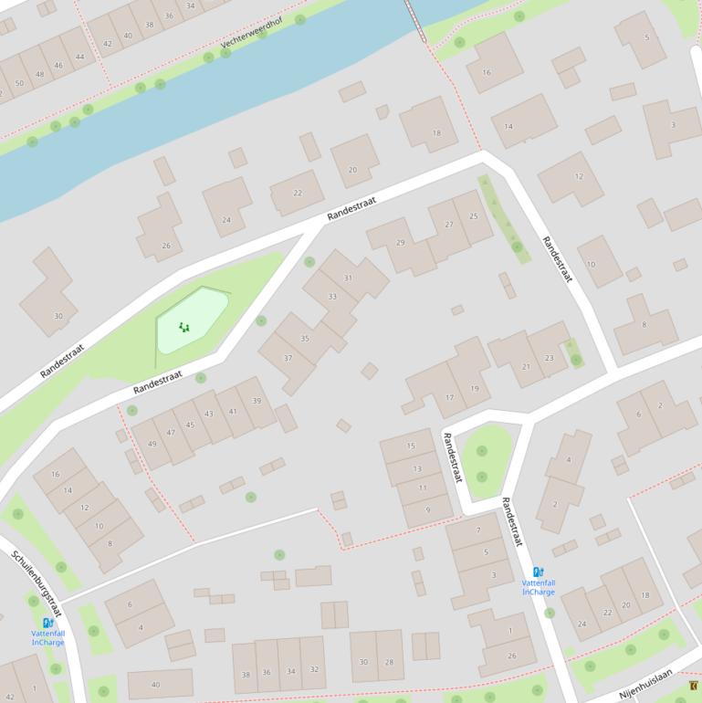 Kaart van de Randestraat.