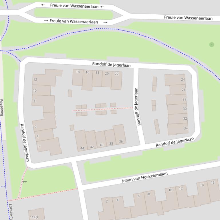 Kaart van  Randolf de Jagerlaan.