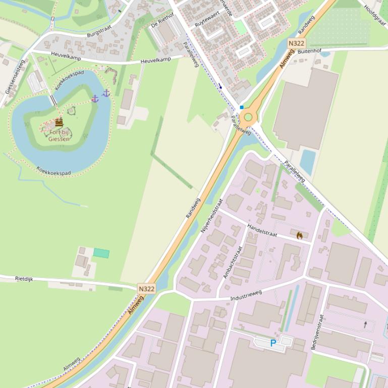 Kaart van de Randweg.