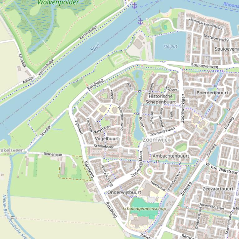 Kaart van de Randweg.