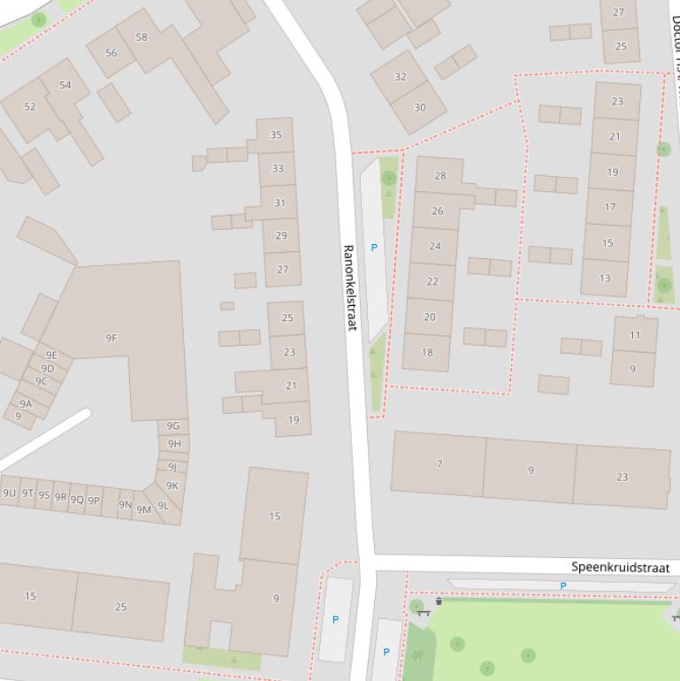 Kaart van de Ranonkelstraat.