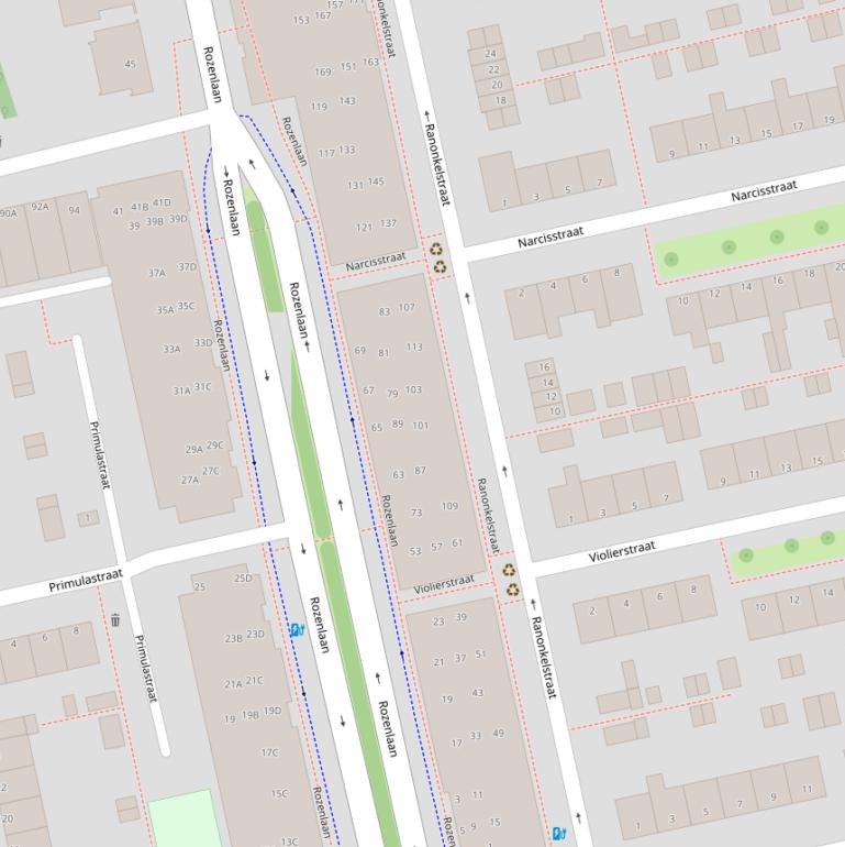 Kaart van de Ranonkelstraat.