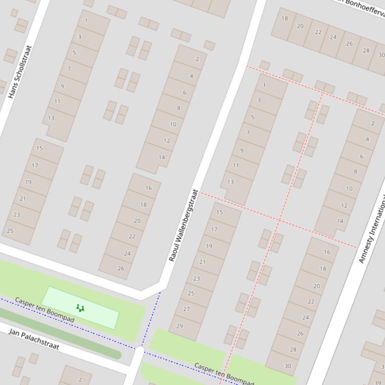 Kaart van de Raoul Wallenbergstraat.