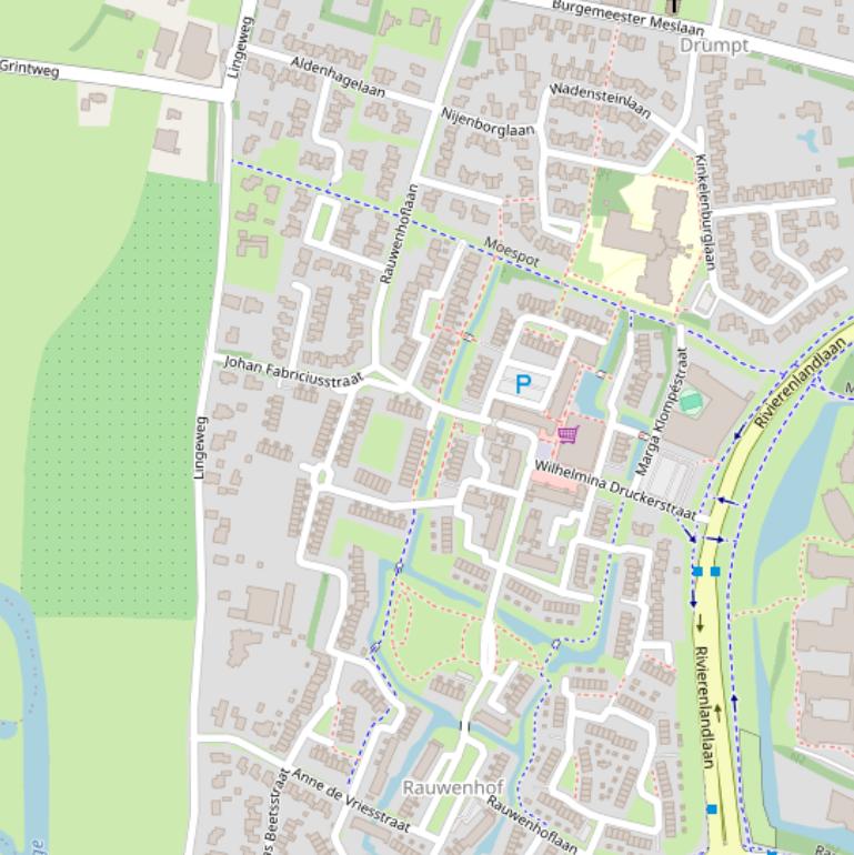 Kaart van de Rauwenhoflaan.