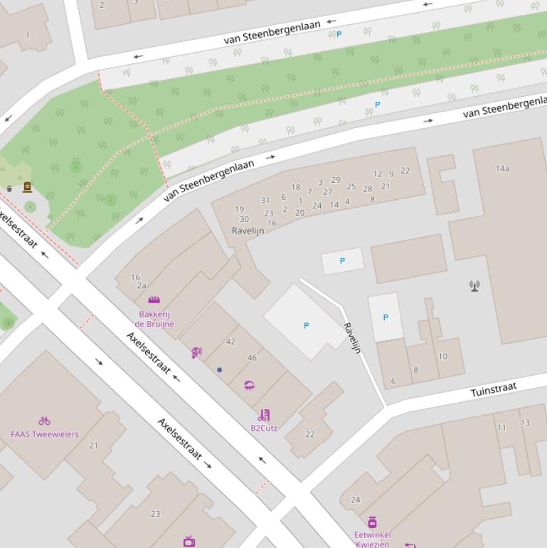 Kaart van  Ravelijn.