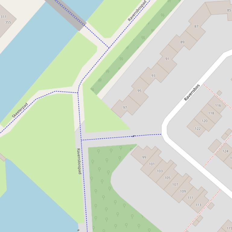 Kaart van het Ravensbospad.