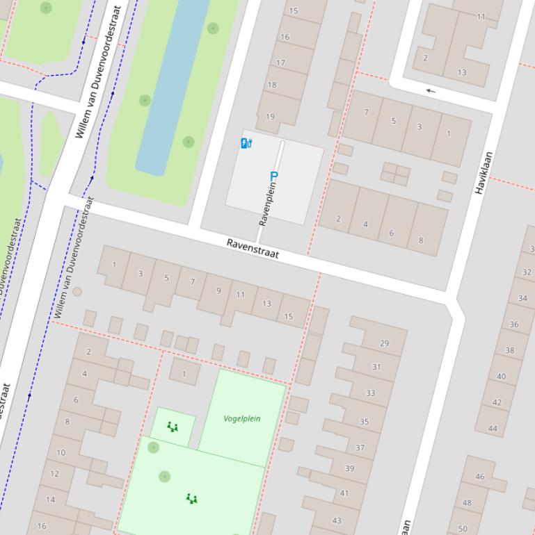 Kaart van de Ravenstraat.