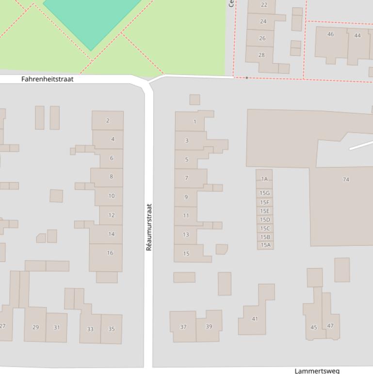 Kaart van de Réaumurstraat.