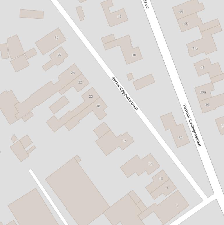 Kaart van de Rector Coppensstraat.