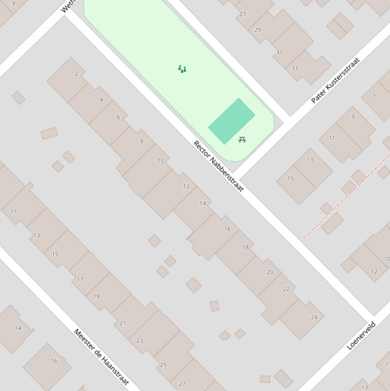 Kaart van de Rector Nabbenstraat.
