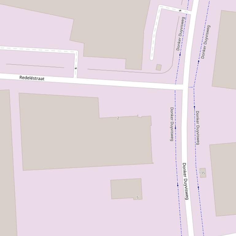 Kaart van de Redeléstraat.