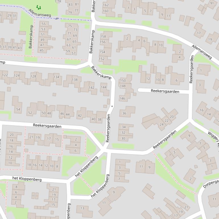 Kaart van  Reekersgaarden.