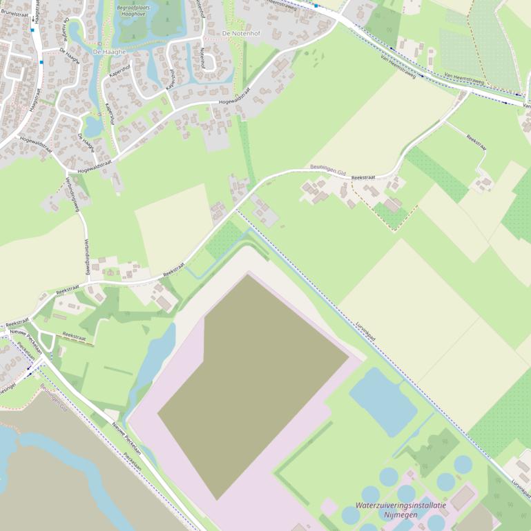 Kaart van de Reekstraat.