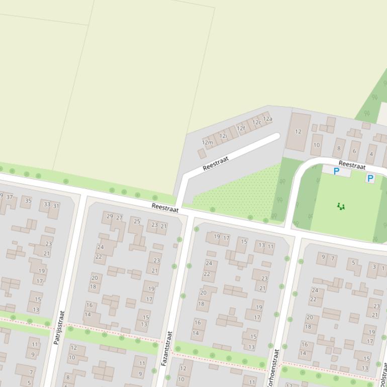 Kaart van de Reestraat.