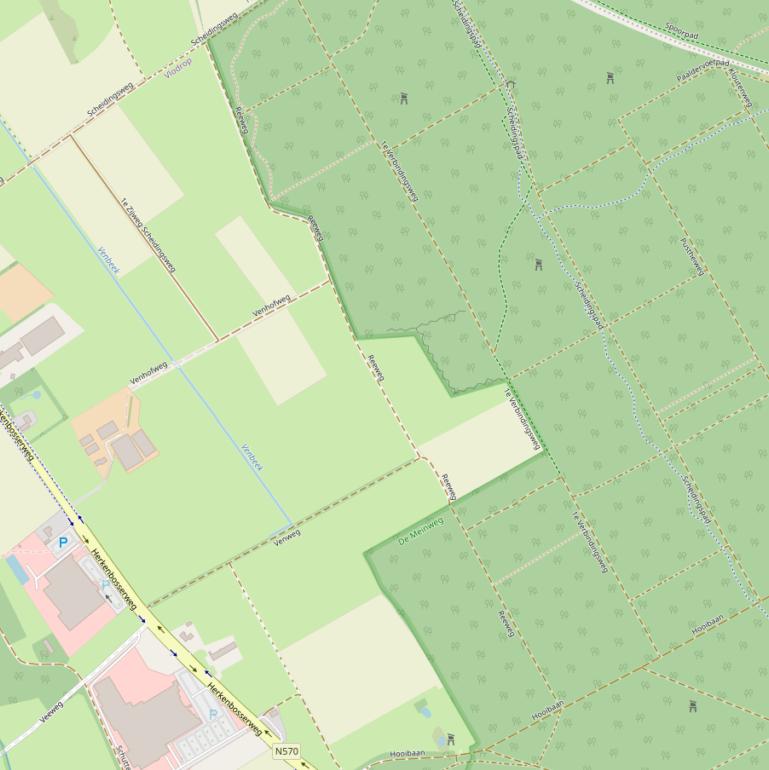 Kaart van de Reeweg.