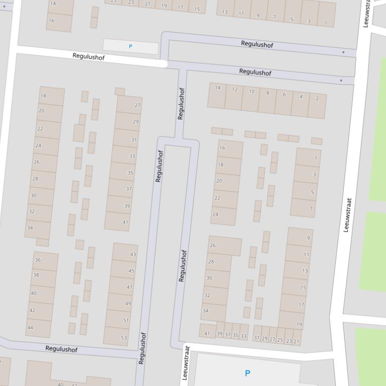 Kaart van de Regulushof.