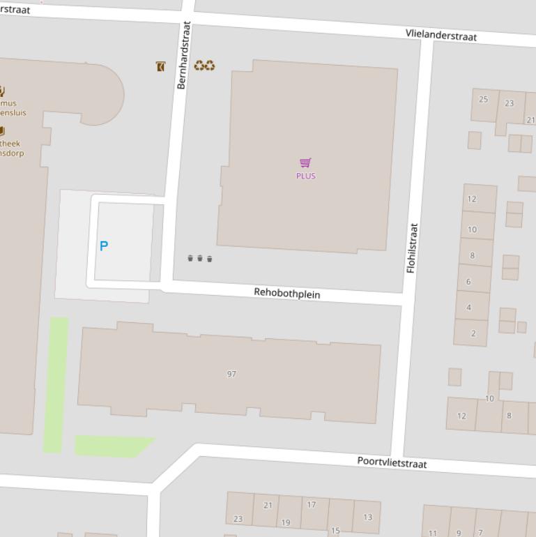 Kaart van het Rehobothplein.