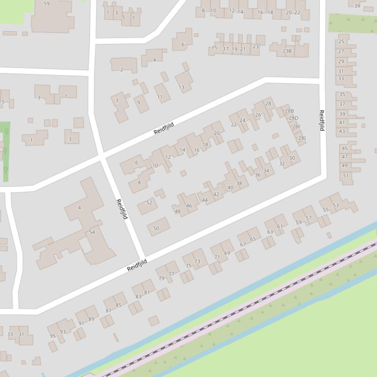 Kaart van  Reidfjild.