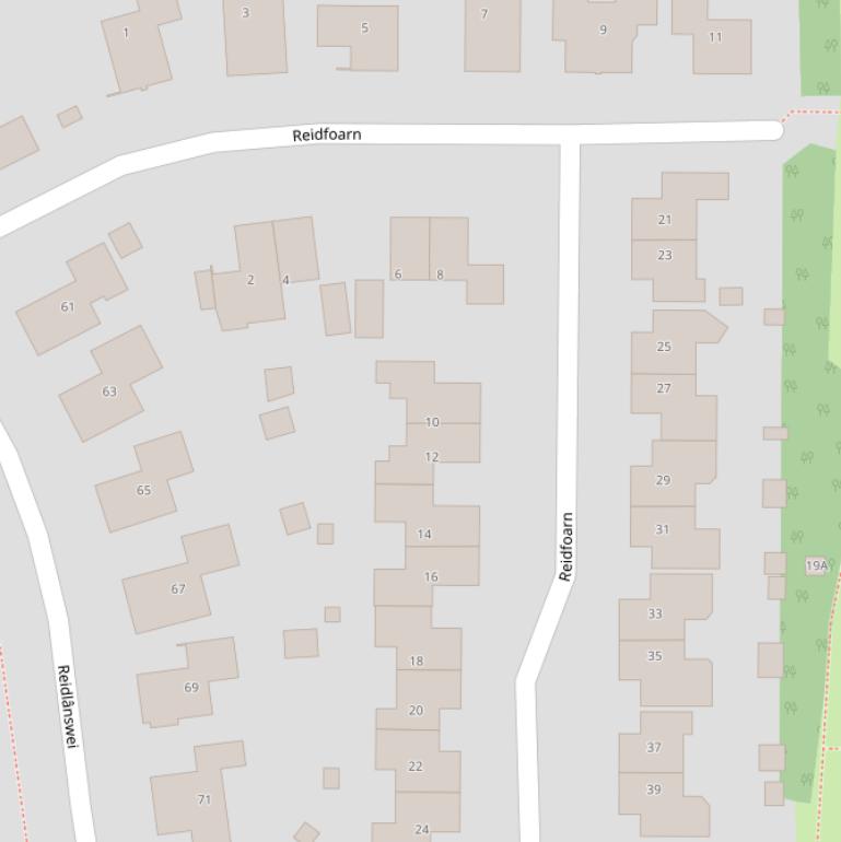 Kaart van  Reidfoarn.