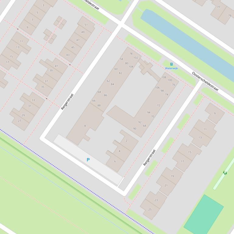 Kaart van de Reigerstraat.