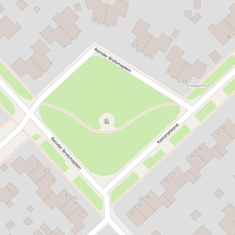 Kaart van het Reinder Brolsmaplein.