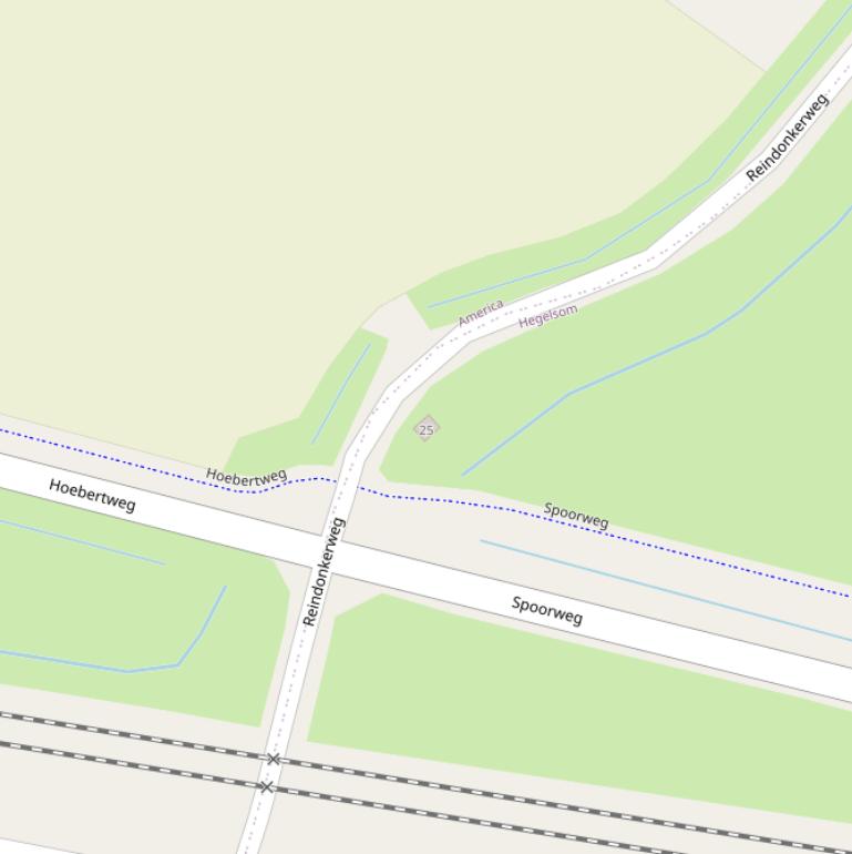 Kaart van de Reindonkerweg.