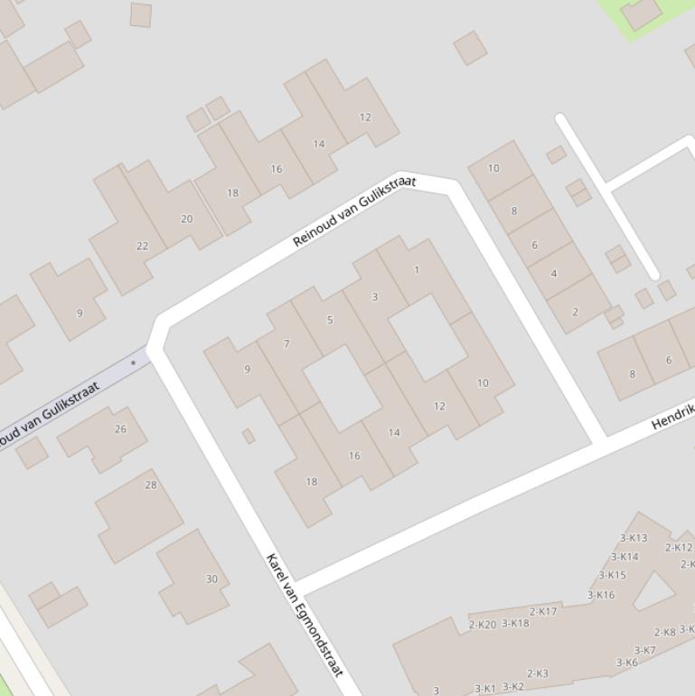 Kaart van de Reinoud van Gulikstraat.