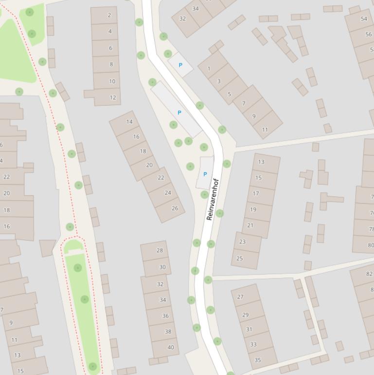 Kaart van de Reinvarenhof.