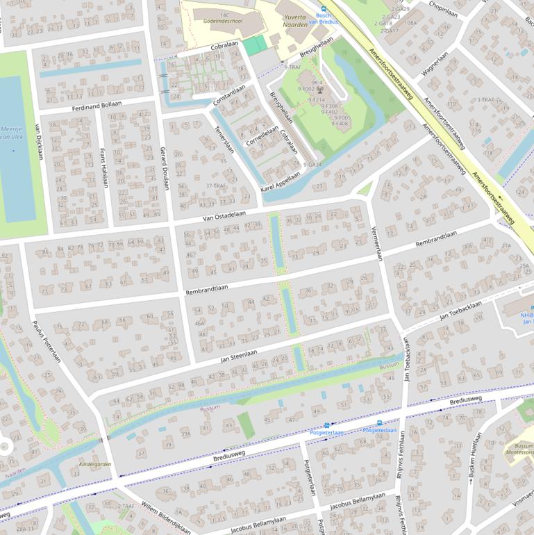 Kaart van de Rembrandtlaan.
